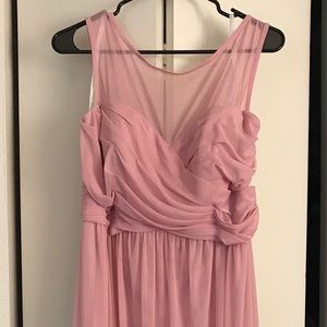 David’s Bridal Ballet Long Sheer/Mesh Dress/Gown